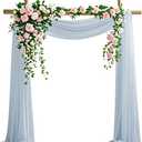 Backdrop Curtains Chiffon, Dusty Blue 29" x 20ft Curtain Panel Ceremony Decor