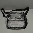 SPODEARS Clear Crossbody Bag for Stadium Events & Concerts - Adjustable Shoulder Strap Purse with 1 Bottle Holder (Black, Medium)