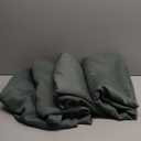 Home Soft Things Serenta 4 Piece Grommet Darkening Thermal Insulated Blackout Window Panel Curtain Set, 2 Curtains and 2 Tiebacks, 54" x 84", Grey