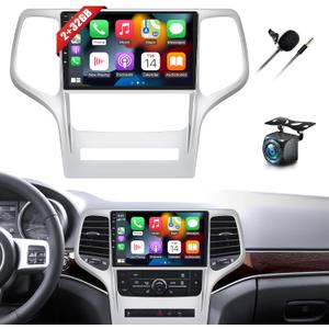 [2+32G] Android 13 Car Stereo for Jeep Grand Cherokee WK 2008-2013 with Wireless Carplay&Android Auto,9 Inch Car Radio with Mirror Link Bluetooth FM/RDS WiFi GPS Navigation SWC Dual USB+Backup Camera