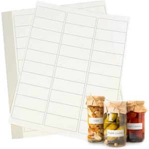 L LIKED Dissolvable Food Labels Printable,1" X 2-5/8"Customizable Sticker for Laser & Inkjet Printers-25 Dissolvable Label Sheets,Total 750 Stickets Labels,No Residue