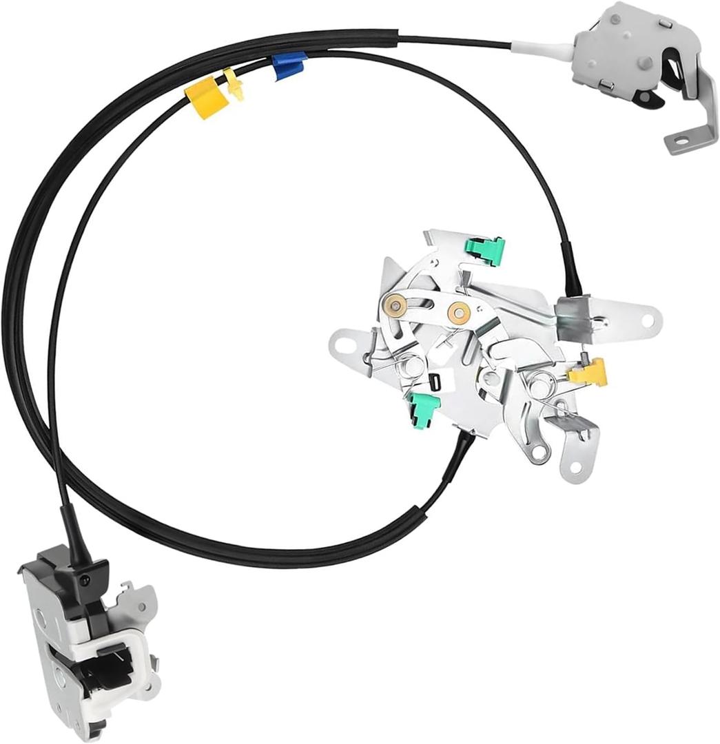 Rear Door Lock Latch & Cable Left Driver Side for 1999 2000 2001 2002 2003 2004 2005 2006 2007 Ford F250 F350 F450 F550 Super Duty Upper and Lower Latches Assembly Replace 6C3Z-28264A01-A