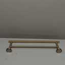 JQK Double Towel Bar Champagne Bronze, 20.5 Inch 304 Stainless Steel Thicken 0.8mm Towel Rack Bathroom, Towel Holder Wall Mount, Useable Length 18 Inch, TB100L18-CB