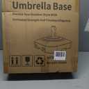 Umbrella Base with Wheels, Umbrella Stand Base Heavy Duty 100lb Windproof, Fillable Umbrella Base Mobile Square Umbrella Stand Outdoor Base for Patio, Deck, Poolside, Lawn, Fits Most Sized Umbrellas