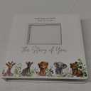 Baby Book Keepsake - Timeless Baby Memory Book for Boy or Girl I First 5 Year I Faux Leather, Gender Neutral, Safari Theme w/Gold Foil Stamp - Baby First Year Book Journal Scrapbook Photo Album Shower