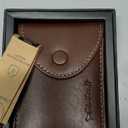 RFID Blocking Leather Wallet for Men  Premium Full Grain Leather Bifold Wallet with ID Window, Snap Closure  10 Card Compartments, Gift Boxed, Slim Design (Coffee Brown)