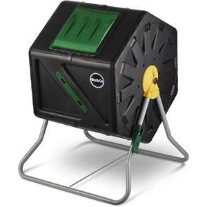 Miracle-Gro Compost Tumbler Single Chamber  Easy-Turn Composter Tumbler Outdoor for Fast Composting  Heavy-Duty Composting Bin with 1 Sliding Door (1 x 27.7 Gallon / 105 Liter) (27.7 gallons)