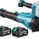 Leaf Blower Cordless 6 Speed Mode, 650CFM 290MPH Cordless Leaf Blowers with 2 X 4.0ah Batteries And Charger, 21V Electric Snow Blower, Gift Lawn Blower for Patio Cleaning, Lawn Care, Blowing Leaves