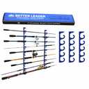 BETTER LEADER Fishing Rod Holders for Garage Wall, Fishing rod Rack,Fishing Pole Holder for Multiple Rods & Combos, Ideal Fishing Gift for Men