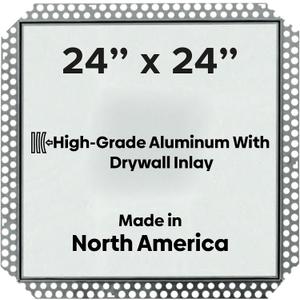 Best 24 x 24 Flush Access Panel for Drywall High-Grade Aluminum Frame with 5/8 Drywall Inlay, Mud-in Flange, Welded Frame, Removable Hatch & Touch Latches for Non-Rated Walls, BA-IVHDF