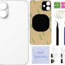 16 Plus Back Glass Replacement for iPhone 16 Plus Back Cover Glass (White, 6.7 inches) with Pre-Installed Tape +Installation Instruction + Repair Tools (White)