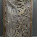 TOARTi 3PCS Framed Tropical Green Leaf Wooden Wall Art Set(16x32 inches), Botanical Palm Leaves Wall Sculptures, 3D Hollow Abstract Nature Wall Decor for Home Bedroom Living Room