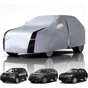 SUV Car Cover Waterproof All Weather, 10 Layers Outdoor SUV Covers for Automobiles. Custom Fit Toyota RAV4, Honda CR-V, Nissan Rogue, Equinox, etc. Sun & Rain Protector. S2 (Gift Towel/Storage Bag) (S2 Fit SUV/Jeep 181"-190")
