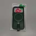 For iPhone 17 Pro Leather Case with Stand, Anti-Slip Grip Ring, Fits for MagSafe (Green, iPhone 17 Pro)