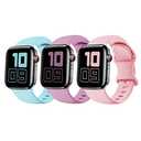 Silicone Strap Compatible with Kids Apple Watch Band 38mm 40mm 41mm 42mm 44mm 45mm 46mm, Soft Sport Replacement Bands for iWatch Series 11 10 9 8 7 6 5 4 3 2 1 SE3 SE2 SE Girls Boys Small Wrists