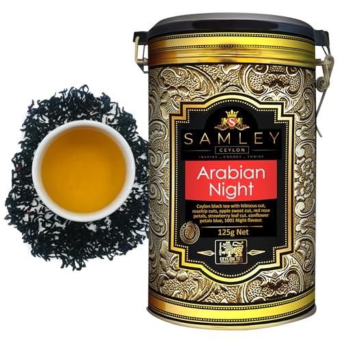 3 PCS Samley Tea Arabian Night Ceylon Black Loose Leaf Tea Blend, Flavored with Hibiscus, Rosehip, Rose Petals, Strawberry Leaf Cuts and 1001 Night Flavor, Premium, Luxury, Specialty, 4.4oz, Best Buy May 22, 2027