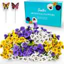 SupBri Artificial Flowers for Outdoor UV Resistant, Silk Pansies Fowers for Outside,Fake Plants Faux Flowers for Outdoor Planters Garden Patio Front Summer Spring Decor (12 Bundles)