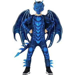 Morph Dragon Costume For Kids, Dragon Wing Costumes For Boys, Halloween Costumes Kids, Boys Halloween Costume (Medium, Blue)