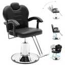 Tatub 90°-135° Reclining Salon Chair for Hair Stylist, 360° Swivel Barber Chair with Heavy Duty Hydraulic Pump, Adjustable Hair Chair for Barbershop, Home