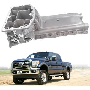 Aluminum Upper Engine Oil Pan Replacement for Ford F-250 F-350 F-450 F-550 Super Duty 6.7L V8 2011-2019 F-650 Super Duty 6.7L V8 2018-2019 DC3Z-6675-A DC3Z-6675-B DC3Z6675A BC3Z-6675-A Mustrod