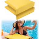 Novabright 2 Pcs Pool Seats for Edge of Pool Poolside Seating Mat with Soft Foam Pad Anti-Slip Cushion Waterproof Bath Seat Chair Poolside Accessories for Summer Outdoor Beach (Yellow,12 Inch)