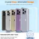 2 x DEERLAMN Clear Case for iPhone 14 Pro 6.1-Inch, [Not Yellowing] [Anti-Scratch] 8ft Multi-Drop Protection Slim Clear Phone Case with Shockproof Bumper, Clear