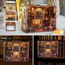 Book Nook Kit - 3D Wooden Puzzle with Type-C LED Light | Miniature Tiny House for Adults & Teens | Perfect Craft Gift & Stylish Bookshelf Dcor(Knight of Glory)