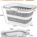 2 Pack Collapsible Laundry Baskets with Comfort Handles, 10.6 Gallon Collapsible Laundry Clothes Hamper Portable Space Saving Pop-Up Laundry Hamper Storage Container, 13.8x7.9x10.8 inches