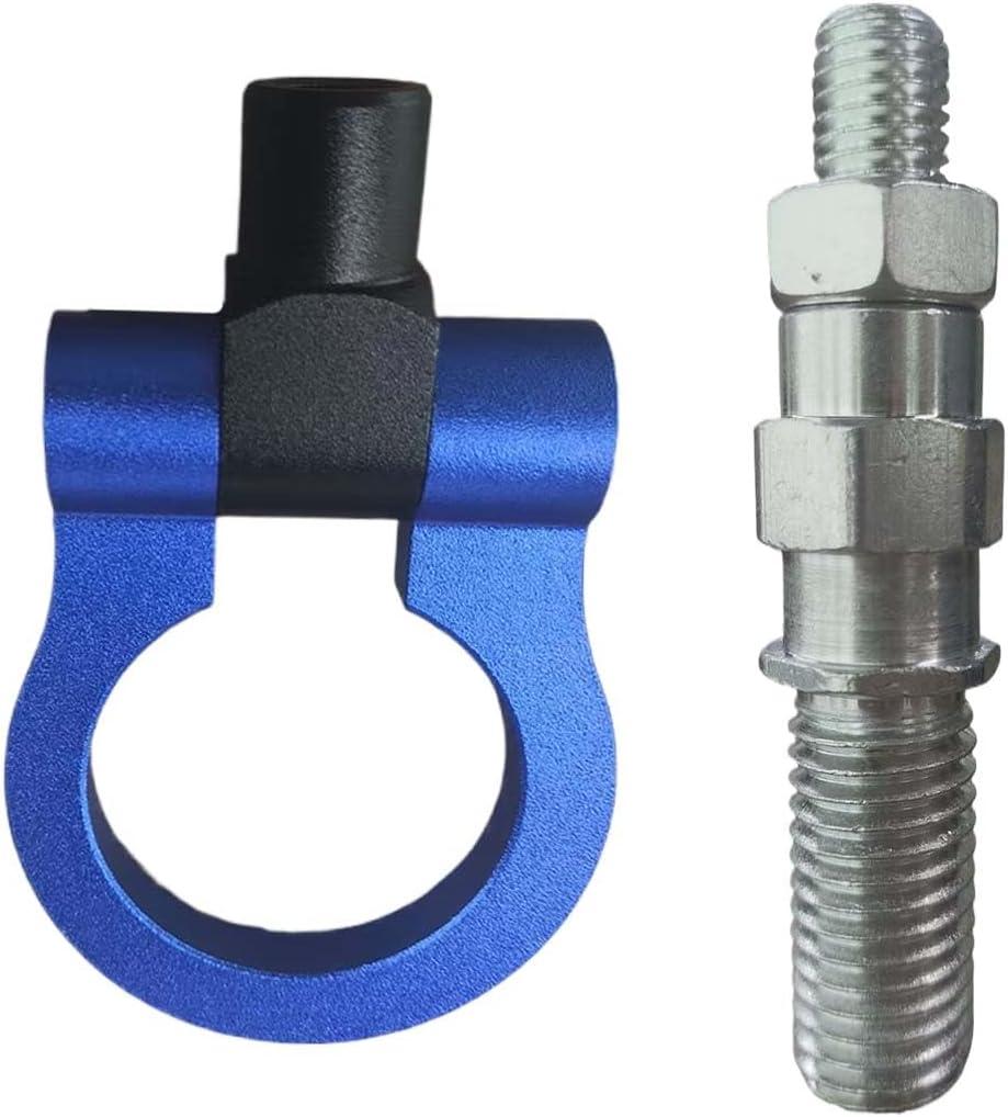 Car Front Bumper Tow Hook, Waterproof Screw-on Trailer Pull Ring, Car Exterior Decoration Sticker, Universal Bumper Trailer Tow Hook Accessories for Car Truck SUV - Only for Decoration (Blue)