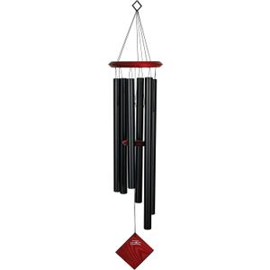 Woodstock Chimes Pluto Wind Chime for Outside 37" Black Medium Tone Sound for Outdoor Garden, Patio, Porch Decor Gifts, Encore Collection, DCK37