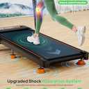 Walking Pad Treadmill with 12% Incline & Dual LED Display, 4 in 1 Walking Pad with Handle Bar, 3.5HP Foldable Under Desk Treadmill, Portable Treadmills for Home 350LBS, 4 Adjustable Incline, RGB Light (9% Incline Low Noise)