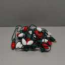 C9 Christmas Lights Outdoor 25Ft Red/White Christmas with 27 Ceramic Red/White Bulbs(1 Spare), Vintage Colorful String Lights for Garden Wedding Party Xmas Decorations, Color: C9 Red White(Incandescent)