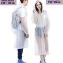 HLKZONE Raincoat, 2 Pack Rain Ponchos for Adults Travel Rain Jacket Packable Rain Coats for Women with Drawstring Hood