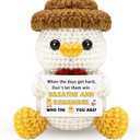 Encouragement Gifts for Women Men Coworker Boss Handmade Crochet Duck Stuffed Animals Stress Anxiety Relief Mental Health Gift for Birthday Valentines Day Graduation Home Decor