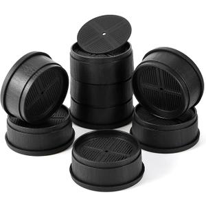 ZEAYEA 8 Pack Adjustable Bed Furniture Risers, Heavy Duty Bed Lifts Risers, Stackable Round Sofa Table Couch Chair Raisers for Protect Floors and Surfaces, 3.5" Diameter