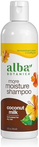 Alba Botanica More Moisture Shampoo, Coconut Milk, 12 Oz (Packaging May Vary)