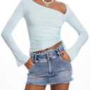 EMMIOL Womens Jean Skirt Stretch Casual 2026 Summer Short Dress Basic Fringed Slim Fit Denim Pencil Skirts (L)