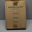 Storage Shelves - 5 Tier Shelf Organizer, Heavy Duty Garage Shelving Unit with Leveling Feet, Stable Metal Shelves Organizer for Pantry, Kitchen and Closet, 33.0" W x 12.6" D x 72.0" H, White