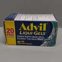 Advil LiquiGels Pain Reliever and Fever Reducer, Pain Medicine for Adults with Ibuprofen 200mg for Headache, Backache, Menstrual Pain and Joint Pain Relief  180 Liquid Filled Capsules