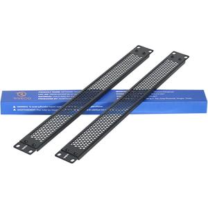 RIVECO 1U Vented Blank Panels for Rack & Cabinets Front Cover Panel 19-Inch Server & Network Rack Mount 2 PCS Black