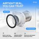 Magnetic Dryer Vent Kit for Tight Spaces - Self-Aligning Mag-Snap Connector, Heat Resistant & Flame Retardant ABS, Airtight Seal, Includes 4" x 2.6ft Flexible Duct & Clamps