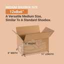 BOX USA Shipping Boxes Medium 12"L x 8"W x 6"H 25-Pack - Corrugated Cardboard Box for Moving, Mailing, Packing, Packaging and Storage
