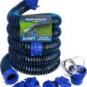 DUMPMAN 20 FT RV Sewer Hose Kit, Sewer Hose for RV Camper - Includes 2 Attachable 10 ft Sewer Hose with Swivel Fitting, 90 Degree Clear View Sewer Adapter, and 4 Storage Caps