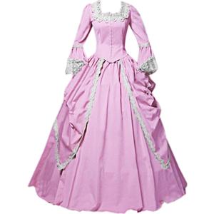 I-Youth Womens Lace Marie Antoinette Ball Gown Dress Victorian Costume Dresses (X-Large)