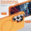Magnetic Shockproof Case for Samsung Galaxy S26 Ultra 6.9-Inch,[Fit for Magsafe][Military Grade Drop Protection] Non-Slip Anti-Scratch Shockproof Protection Phone Cover-Orange