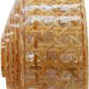 Women Acrylic Rattan Clutch Purse Rattan Woven Evening Bag Wedding Party Purse Summer Beach Wicker Shoulder Handbag