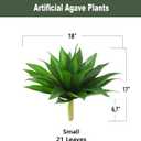 Artificial Agave Plants-Set of 2 Large Fake Agave for Outdoors,18Inch,Faux Aesthetic Plants for Home Decor, Realistic UV Resistant Fake Agave Plants Without Pot