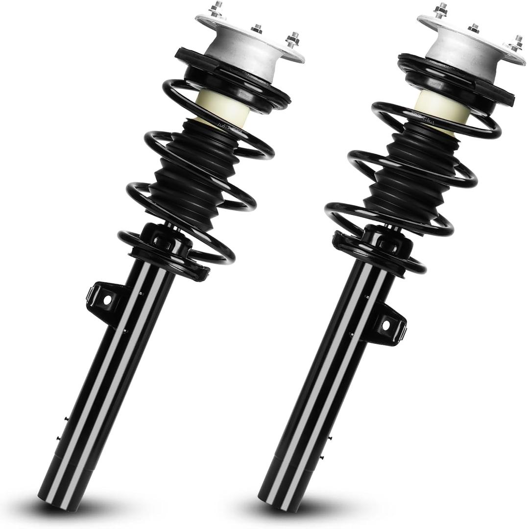 Front Complete Strut Assembly Shock Absorber Compatible For BMW 328i 335i 2007-2013 (Exc. xDrive; Exc. Sedan), for 128i 135i 2008-2013, for 325i 330i 2006, Replace 11373 11374 (Set of 2) (Front Left and Right)