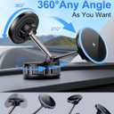 iPhone Magsafe Car Mount Charger [15W Fast Wireless Charging, 120+ LB Strongest Suction & 2800gf Strongest Magnetic] 360 Adjustable Car Phone Holders for your car, for iPhone 17 16 15 14 13 12 series
