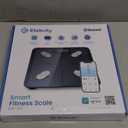 Etekcity Smart Scale for Body Weight, FSA&HSA Eligible, Bathroom Digital Weighing Scale with BMI, Body Fat, Muscle Mass, Accurate Bluetooth Home User Health Equipment Sync Apps, LED, Tempered glass (11 x 11 inches, Black)